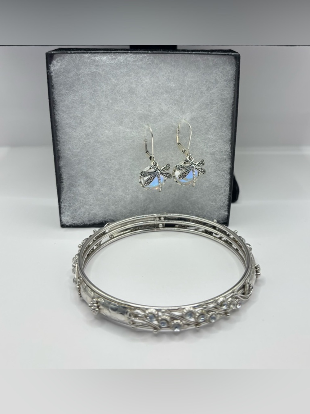 Dragonfly Earrings and bangle bundle.
